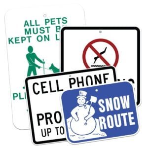 courtesy and restrictive signs